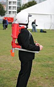 This spectator had a blast at the event.
