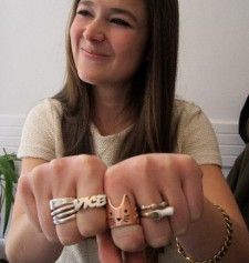 Juliette Eisner and her rings - they're going to be an instagram hit <em>Photo: Anne-Katrin Titze</em>