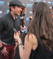 <b>Christo Erasmus on the black carpet with Anne-Katrin Titze</b> <em>Photo: Ed Bahlman