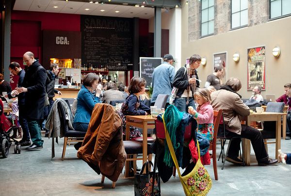 Filmmakers in the CCA during the Glasgow Film Festival