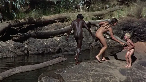 At the water hole in Walkabout