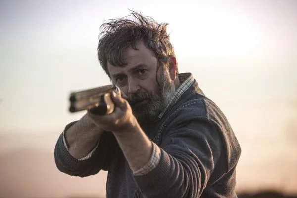 Nigel O'Neill in Bad Day For The Cut - A middle-aged Irish farmer, who still lives at home with his mother, sets off on a mission of revenge when the old lady is murdered. 