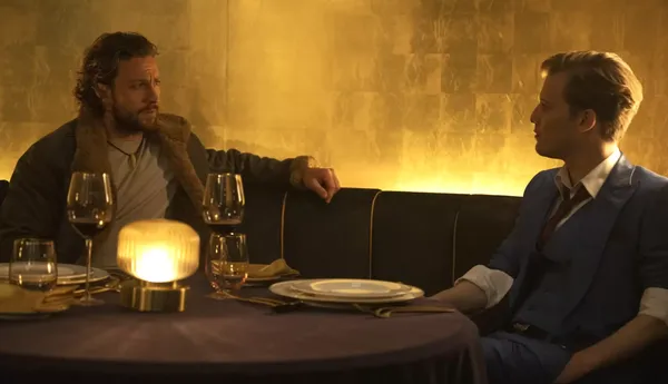 Aaron Taylor-Johnson with Fred Hechinger in Kraven The Hunter