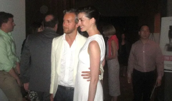 Anne Hathaway with Adam Shulman