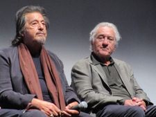 Al Pacino is Jimmy Hoffa and Robert De Niro is Frank Sheeran in The Irishman