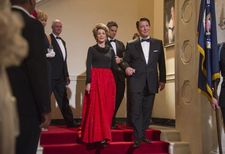 Jane Fonda and Alan Rickman as Nancy and Ronald Reagan in The Butler