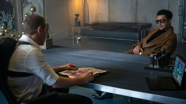 Alessandro Nivola with Christopher Abbott in Kraven The Hunter