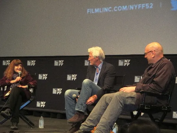 Amy Taubin with Richard Gere and Oren Moverman