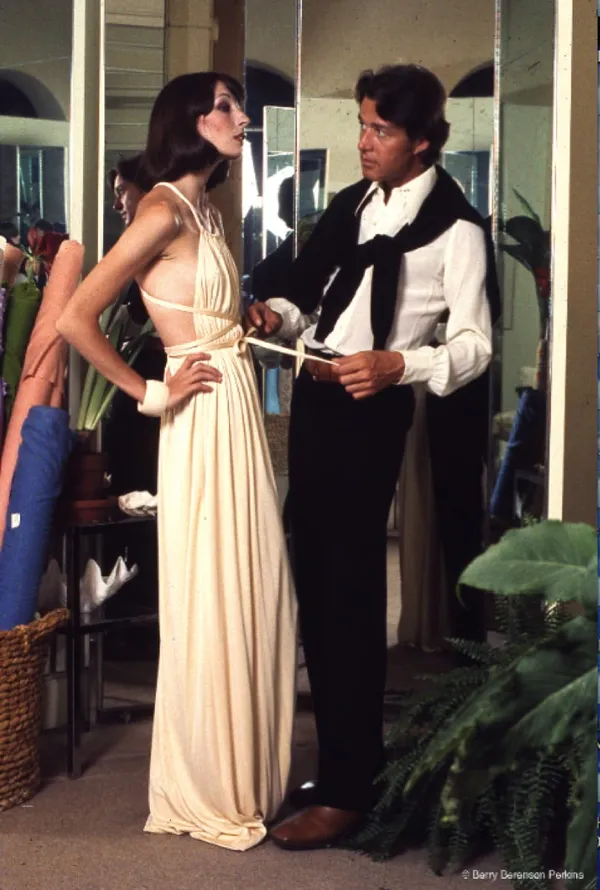 Halston with Anjelica Huston