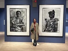 Anne-Katrin Titze at the Seydou Keïta: A Tactile Lens exhibition at the Brooklyn Museum