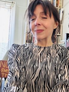 Anne-Katrin Titze in her Batsheva Zebra dress