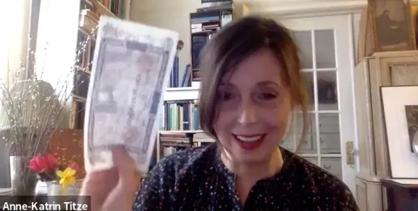 Anne-Katrin Titze with Nicky Arnstein's money