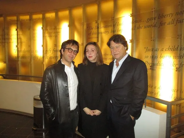 Atom Egoyan and Robert Lantos with Anne-Katrin Titze at the Museum of Tolerance