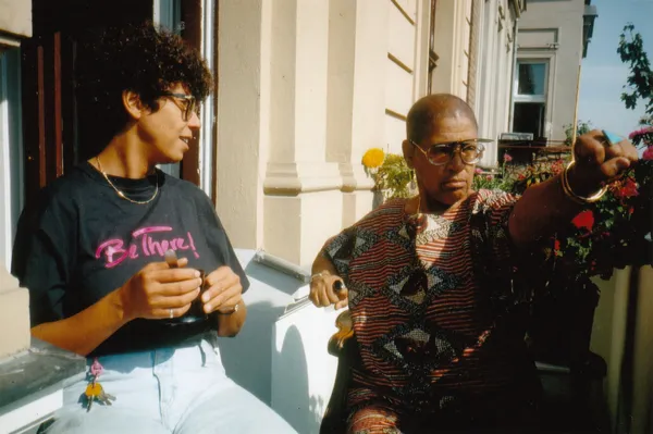 Audre Lorde with Ika Hügel-Marshall in 1991