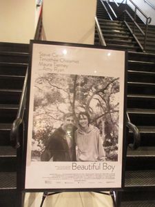 Beautiful Boy poster at the Angelika Film Center in New York - Opens on October 12