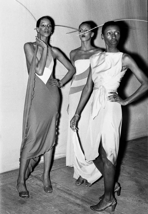 Bethann Hardison backstage at the Battle of Versailles in 1973