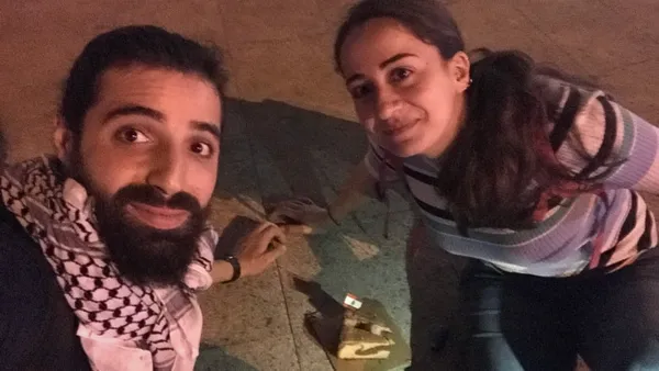 Abd Alkader Habak and Janay Boulos. Boulos: 'Through developing the idea and having a strong team, we decided that the best way to tell the story is through our personal love story'