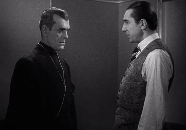 Boris Karloff and Bela Lugosi in The Black Cat