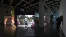 Clément Cogitore on Braguino Ou La Communauté Impossible: "It's a whole installation of videos and photographs."