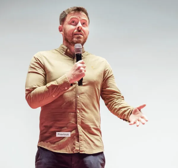 Brendan Canty speaking in Karlovy Vary
