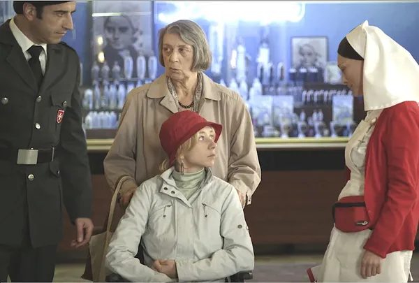 Bruno Todeschini with Sylvie Testud, Gilette Barbier and Elina Löwensohn in Lourdes