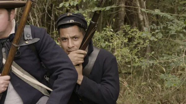CJ Hunt in a Civil War Confederate reenactment in The Neutral Ground