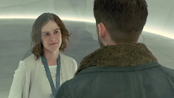 Carla Juri with Ryan Gosling in Blade Runner 2049