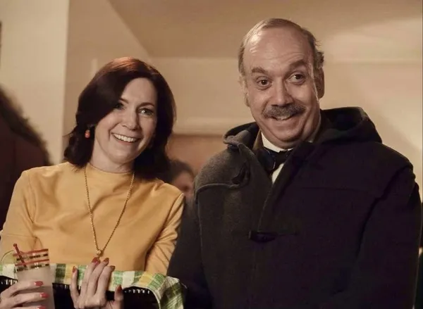 Carrie Preston and Paul Giamatti in The Holdovers 2