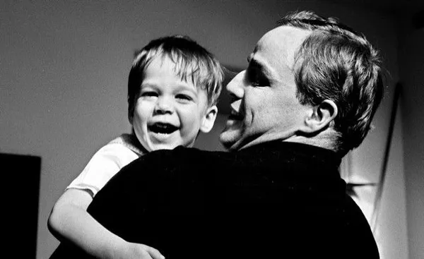 Christian with Marlon Brando