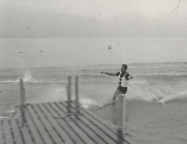 Claude Nobs waterskiing