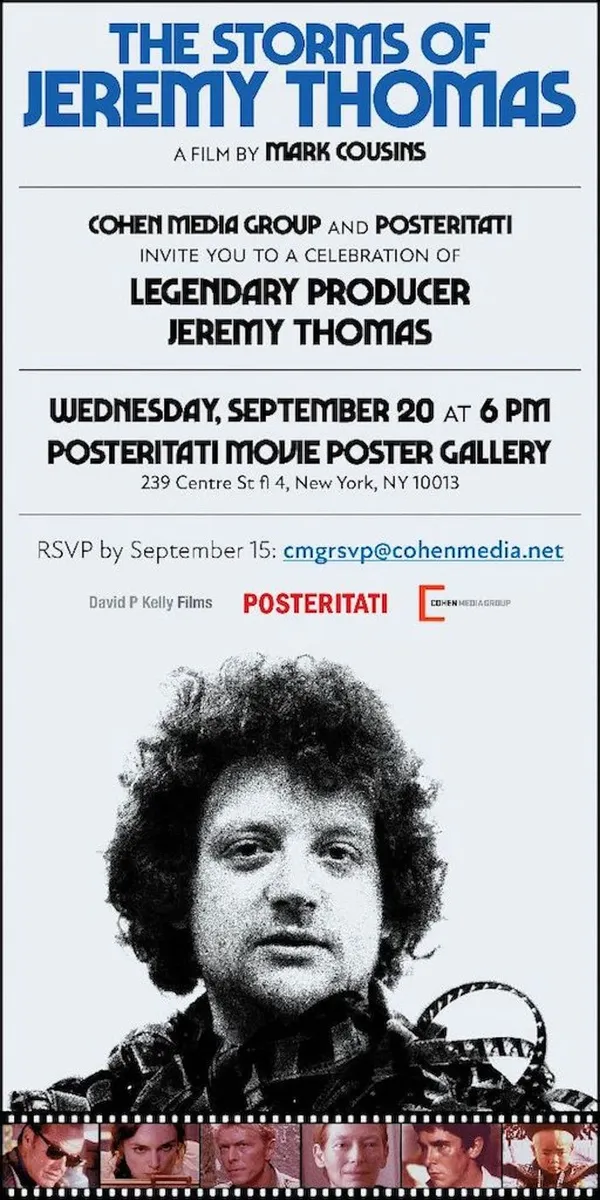 Invitation to a Jeremy Thomas reception