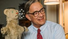 Mister Rogers (Tom Hanks) with Daniel Striped Tiger