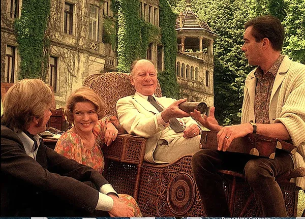 David Warner, Ellen Burstyn, John Gielgud and Dirk Bogarde in Providence