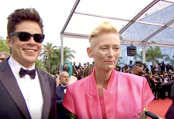 Benicio Del Toro and Tilda Swinton in Cannes