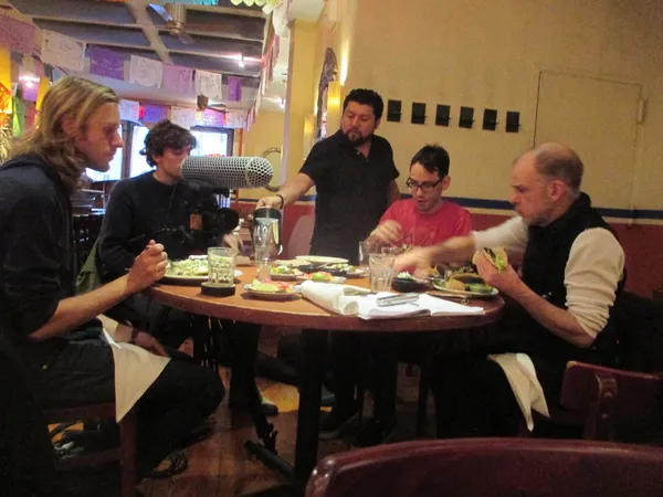 Denis Lavant at lunch