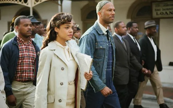 Tessa Thompson and Common in Selma