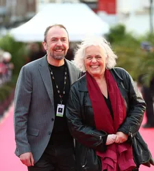 Final red carpet for Dinard artistic director Dominique Green accompanied by James Wynne, Irish film director whose latest film, Star of the Sea featured
