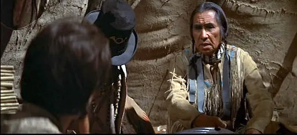 Dustin Hoffman with Chief Dan George in Little Big Man