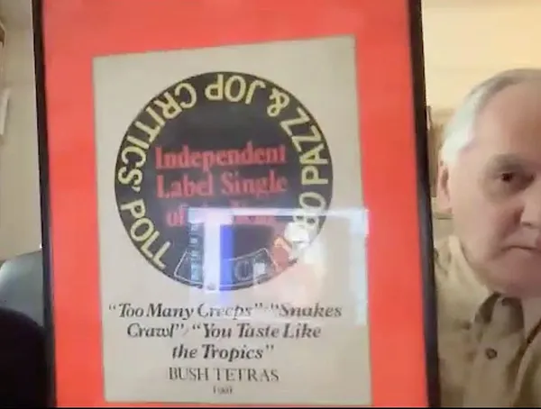 Ed Bahlman with the Village Voice 99 Records 1980 Pazz & Jop award
