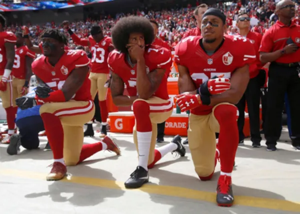 Colin Kaepernick, Eli Harold and Eric Reid
