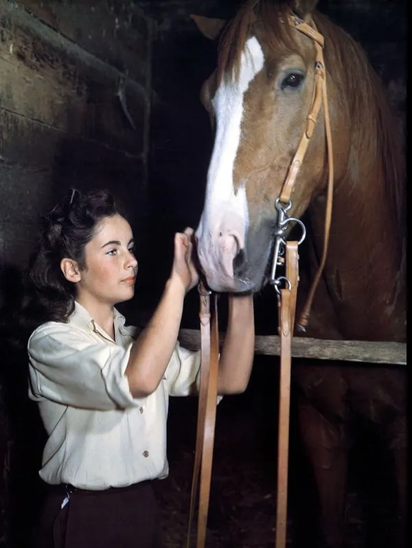 Elizabeth Taylor with King Charles in National Velvet
