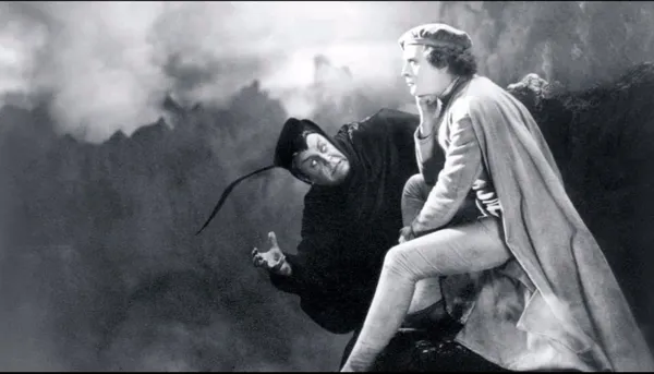 Emil Jannings with Gösta Ekman in Faust