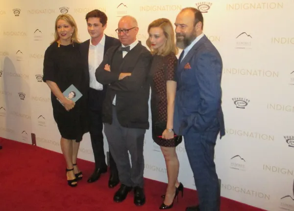 Linda Emond, Logan Lerman, James Schamus, Sarah Gadon and Danny Burstein