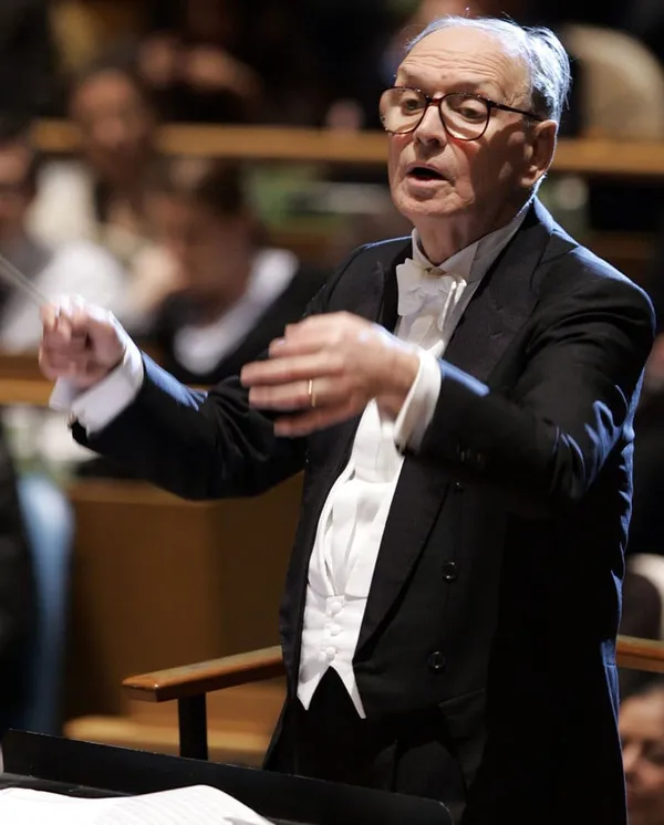 Ennio Morricone conducting
