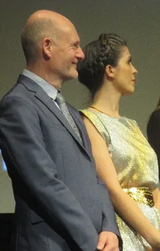 Eva Husson with uniFrance President Jean-Paul Salomé