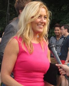 Eve Danzeisen on the Tropfest New York "black carpet". Photo by Anne-Katrin Titze.