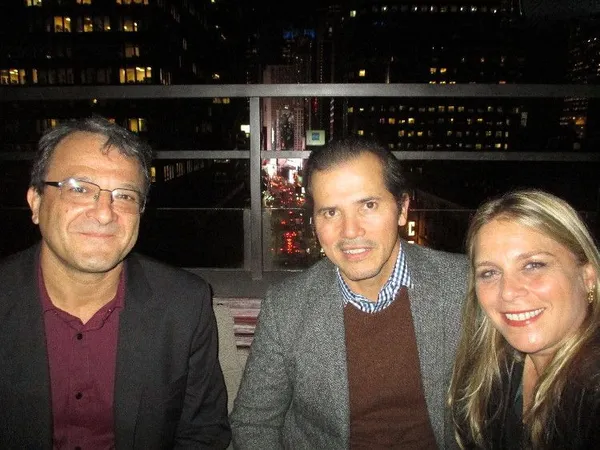Fabio Golombek, John Leguizamo and Justine Maurer