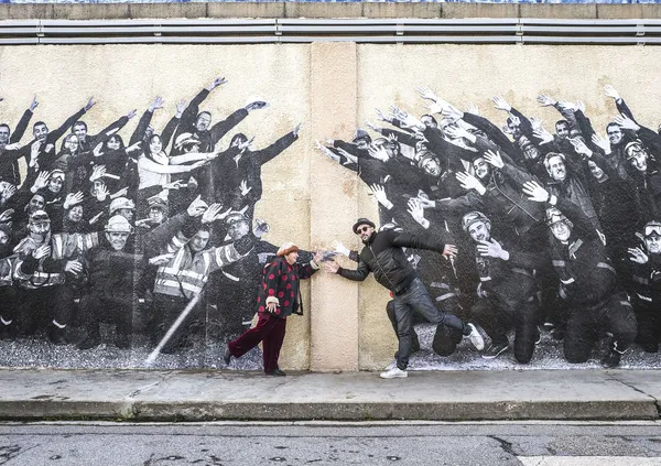 Reaching out: Agnès Varda and JR. 'It’s a road movie of sorts as the pair of them traverse French village life, interacting with people from all walks of life, to deliver an examination of art and the human spirit as well as a treatise on the passing of time and what looms in the future'