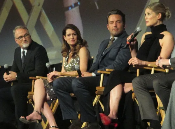 Ben Affleck, David Fincher, Gillian Flynn and Rosamund Pike 2