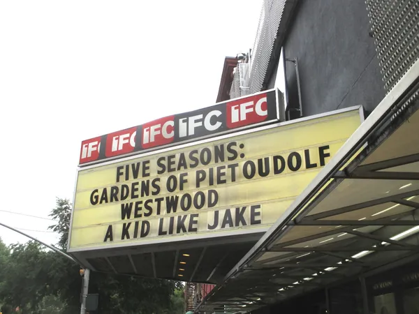 Five Seasons: The Gardens Of Piet udolf on the IFC Center marquee